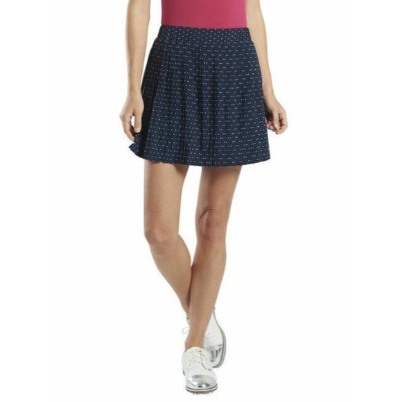 G/Fore Womens Polka Dot Pleated Skort - Twilight - Golf Skirt